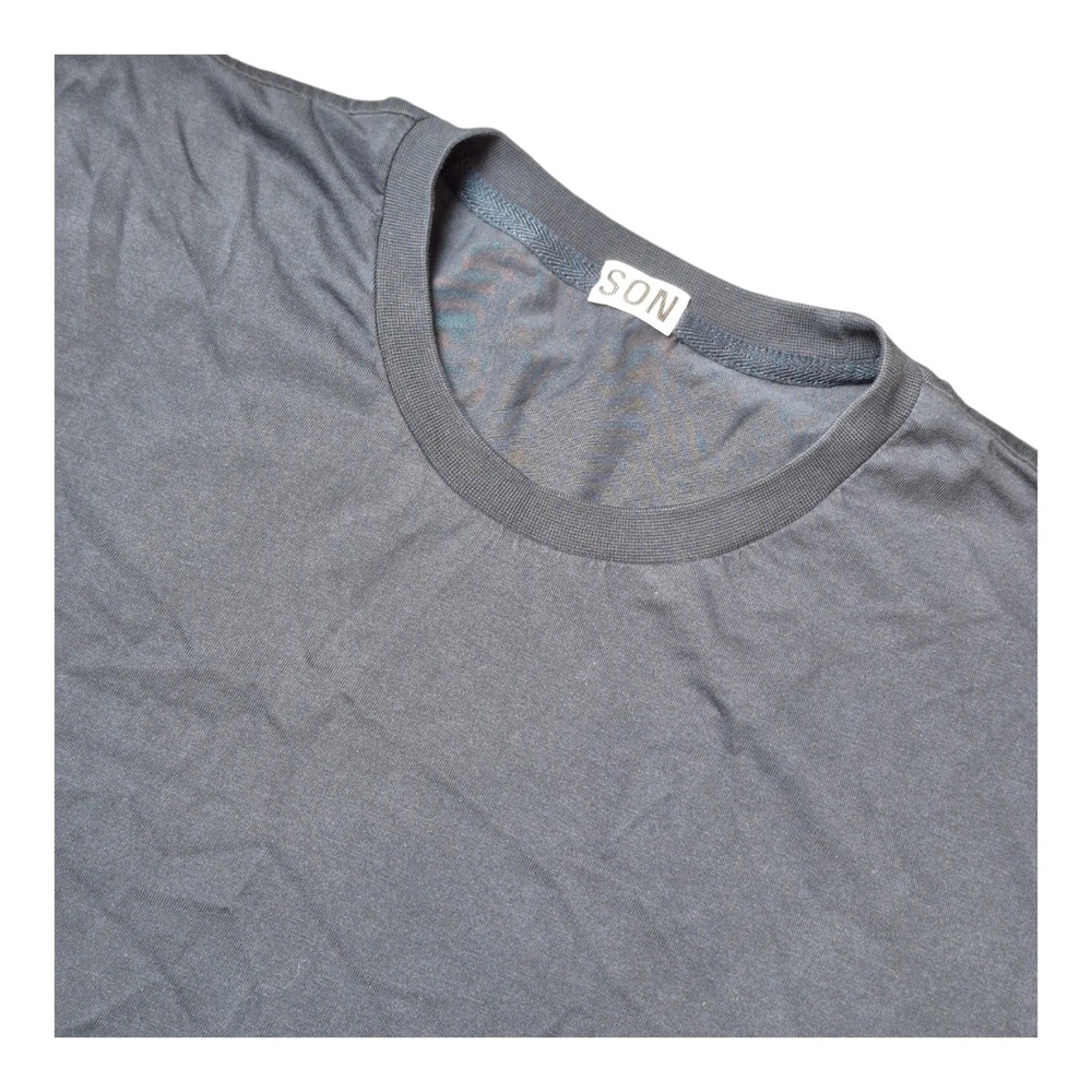 Son of a Tailor Men's XL Dark Navy Supima Cotton Crewneck Minimalist T Shirt